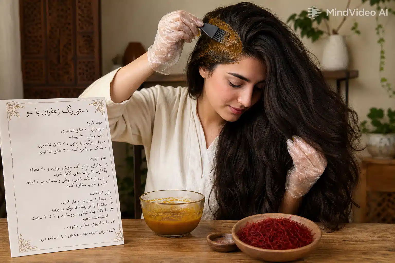 زعفران برای مو