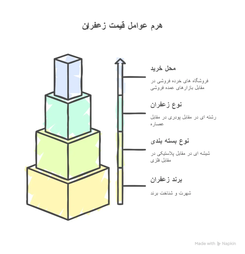 عوامل موثر بر قیمت زعفران در تهران
